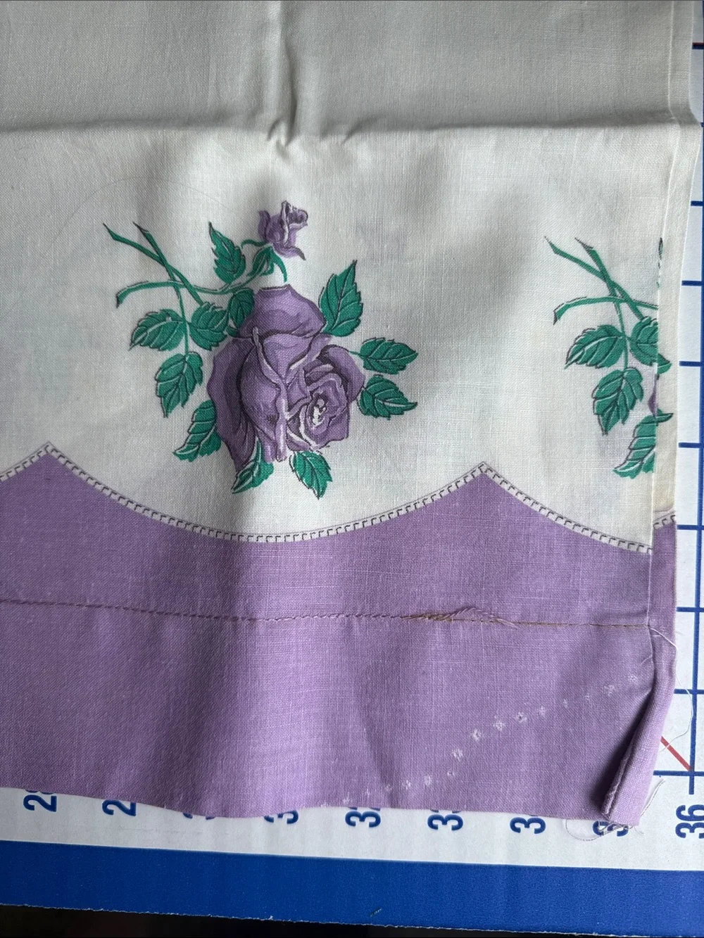 Vintage Purple Cutter Textile Lot 1940s Dress Pillowcases Corduroy Rick Rack